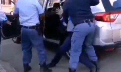 Schoolgirl being dragged by police