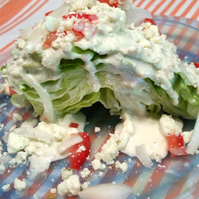 Wedge Salad with Elegant Blue Cheese Dressing