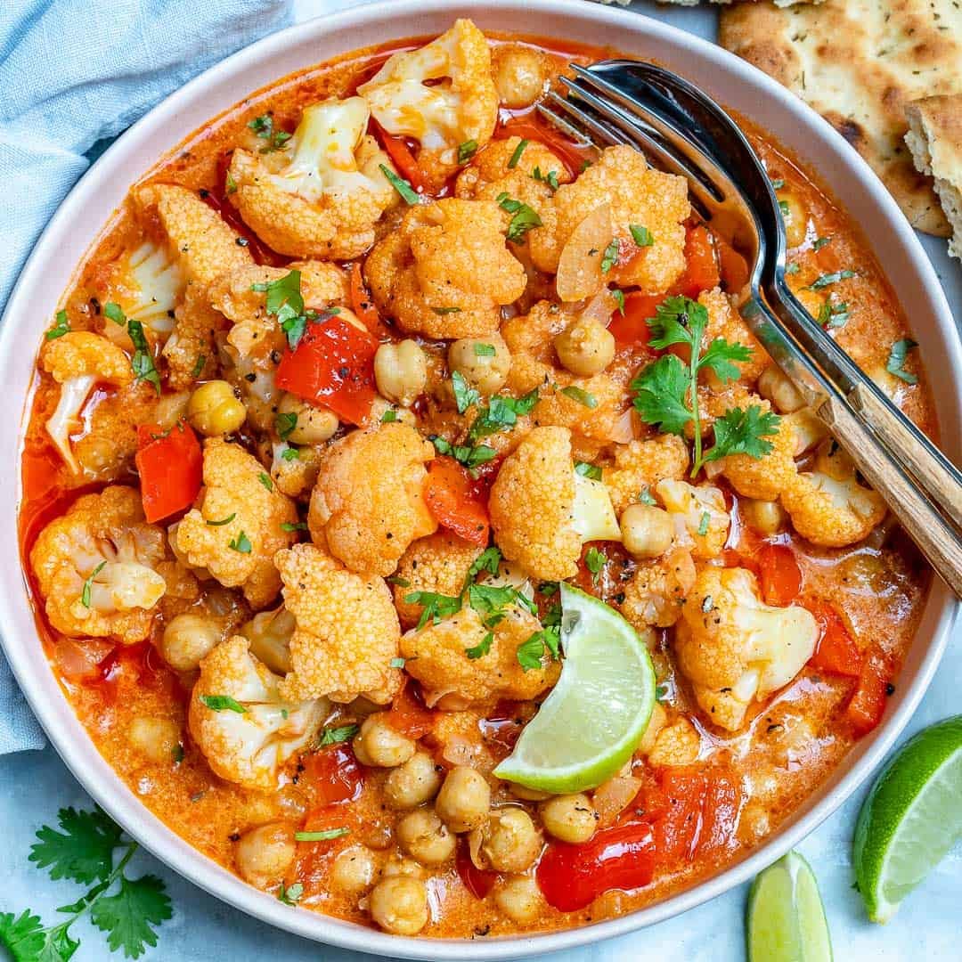 Chickpea and cauliflower curry