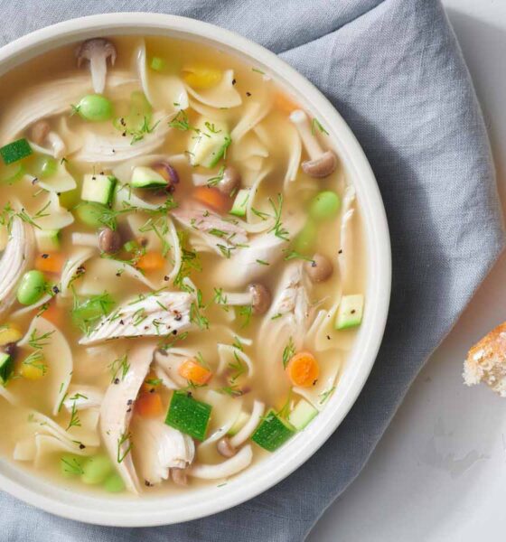 Roast chicken noodle soup recipe